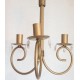 Lustre quarto bebê dourado  3 lampadas 